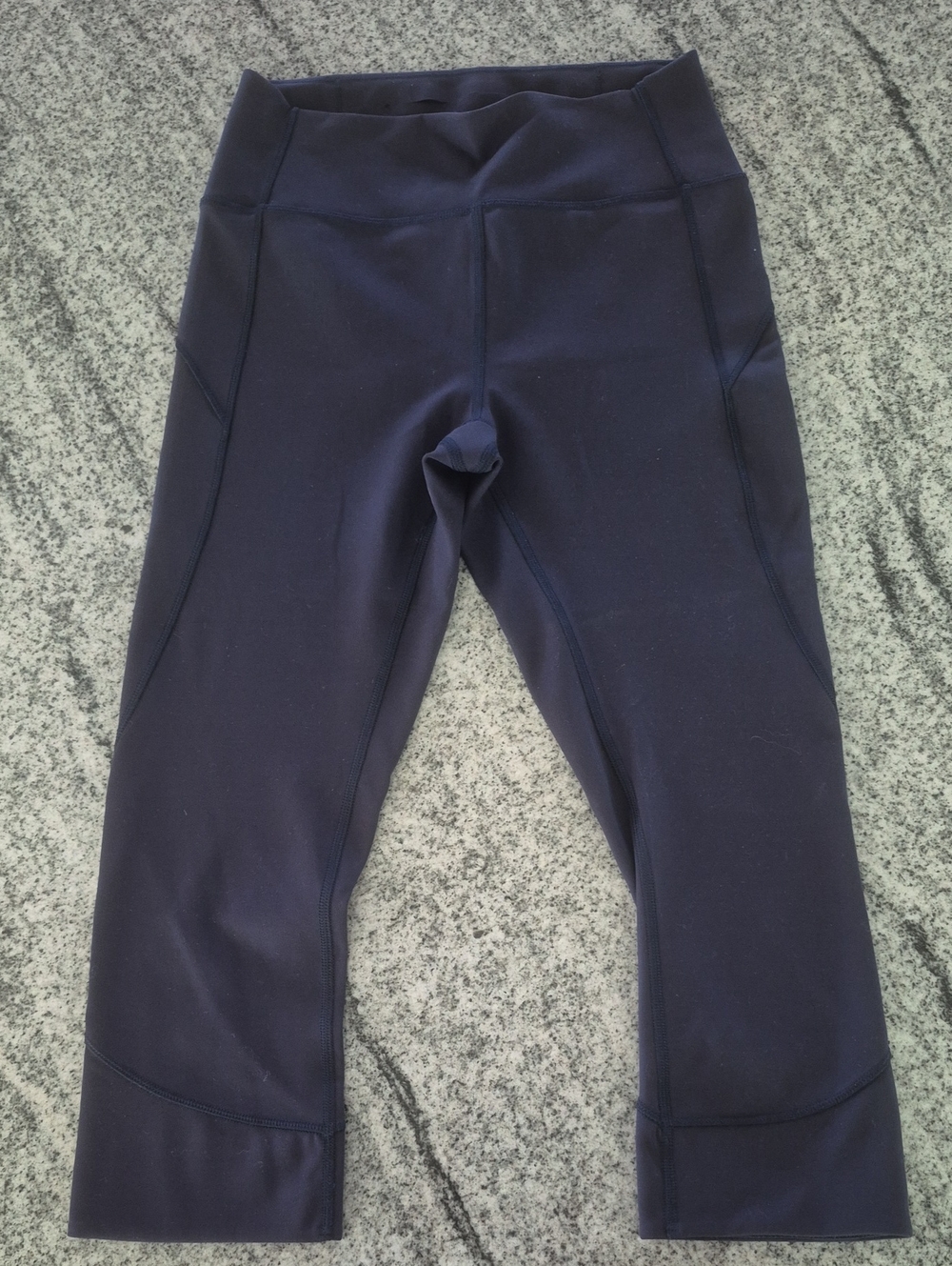 Navy Lululemon Like New Crop Legings
